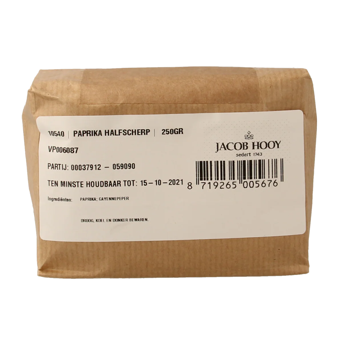 Jacob Hooy Paprika halfscherp 250 Gram
