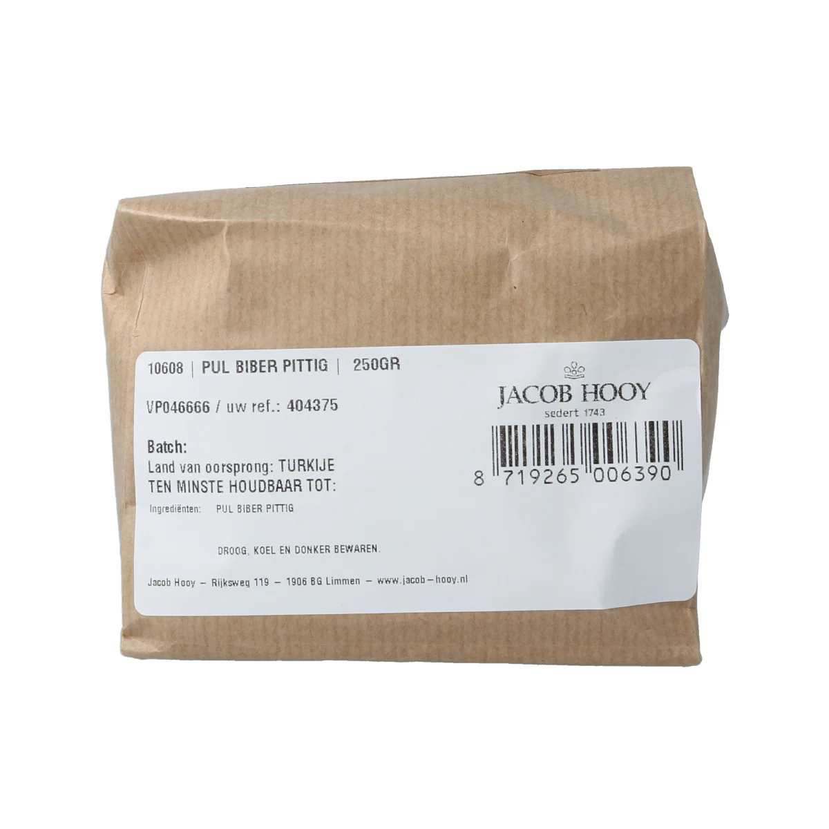 Jacob Hooy Pul biber pittig 250.00 Gram