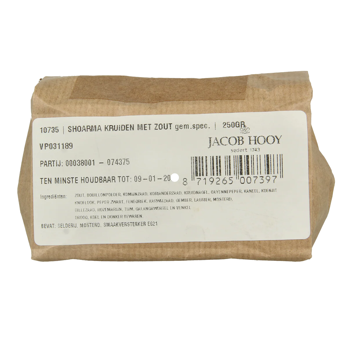Jacob Hooy Shoarmakruiden 250 Gram