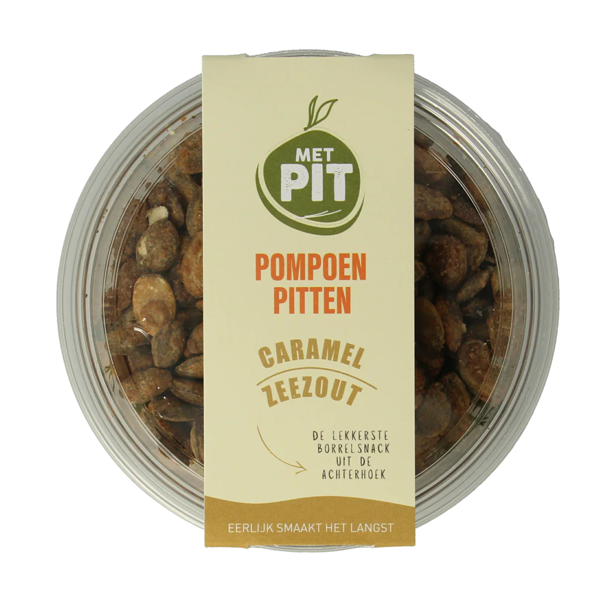 Met PIT Pompoenpitten caramel zeezout 150.00 Gram