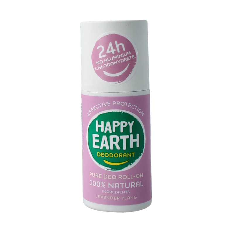 Happy Earth Pure deodorant roll-on lavender ylang 75 Milliliter