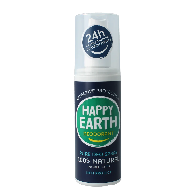 Happy Earth Pure deodrant spray men protect 100 Milliliter