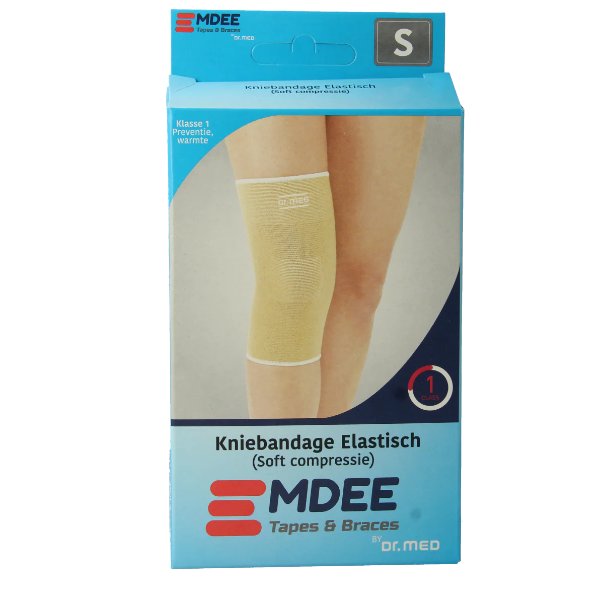 Emdee Elastic support knie maat S huidskleur 1.00 Stuks