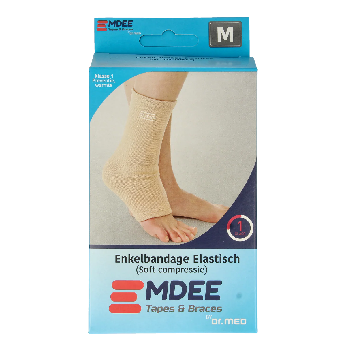 Emdee Elastic support enkel maat M huidskleur 1.00 Stuks