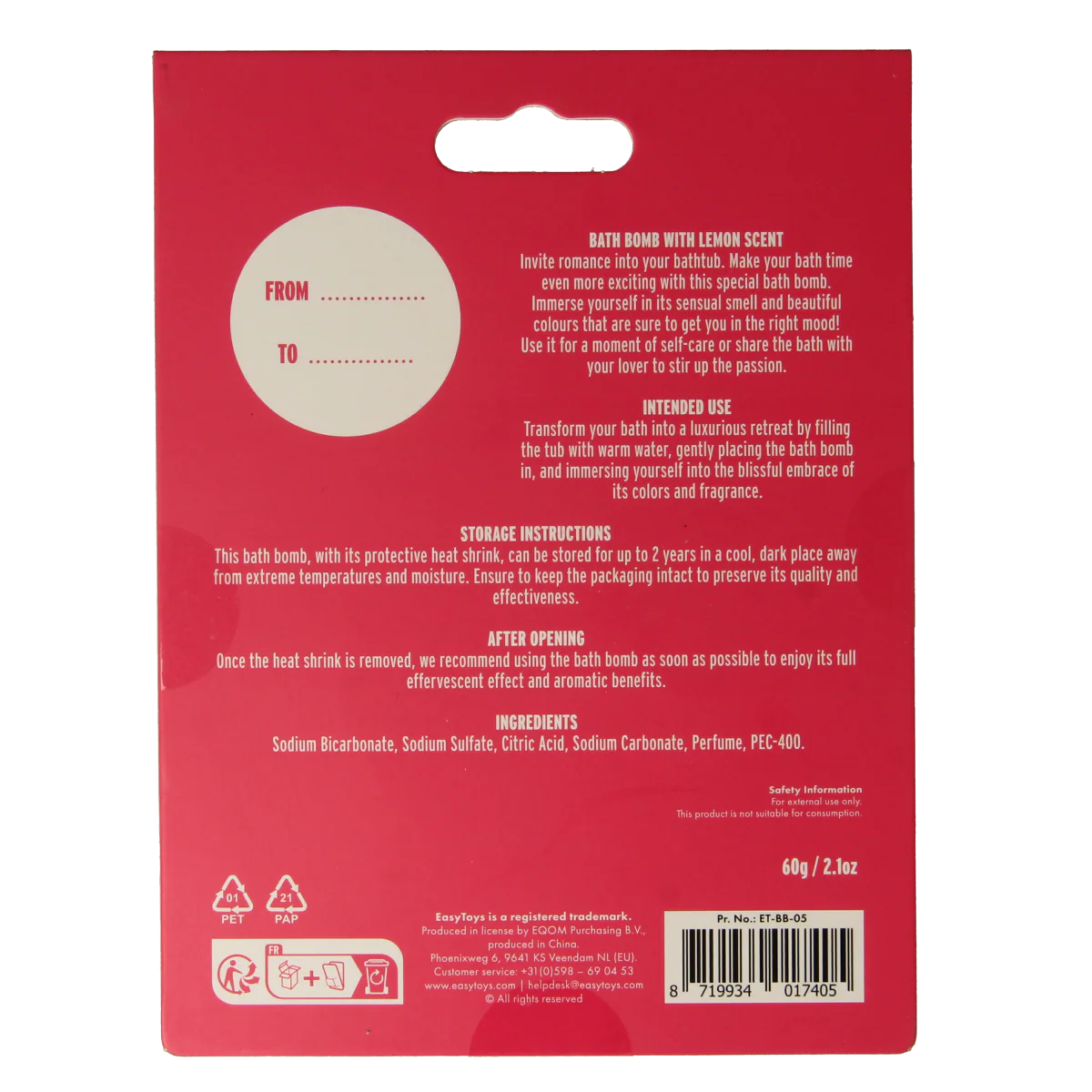 EasyToys Badbruisbal spank me 1 Stuks