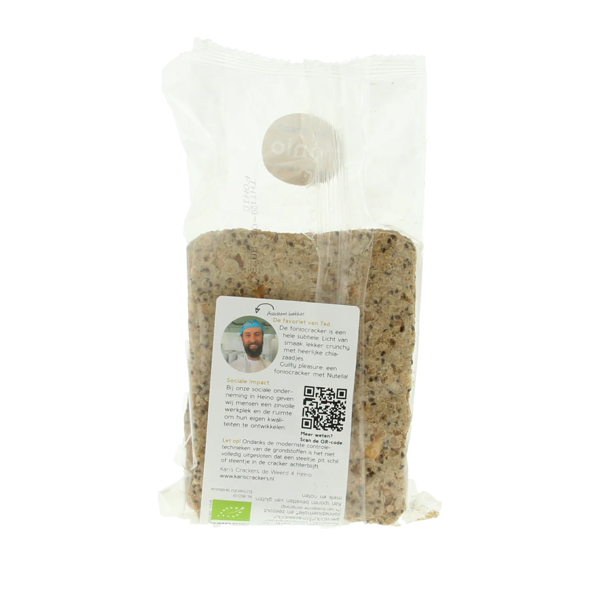 Kari’s Crackers  Knekkebrod fonio gierst/chia bio 195.00 Gram