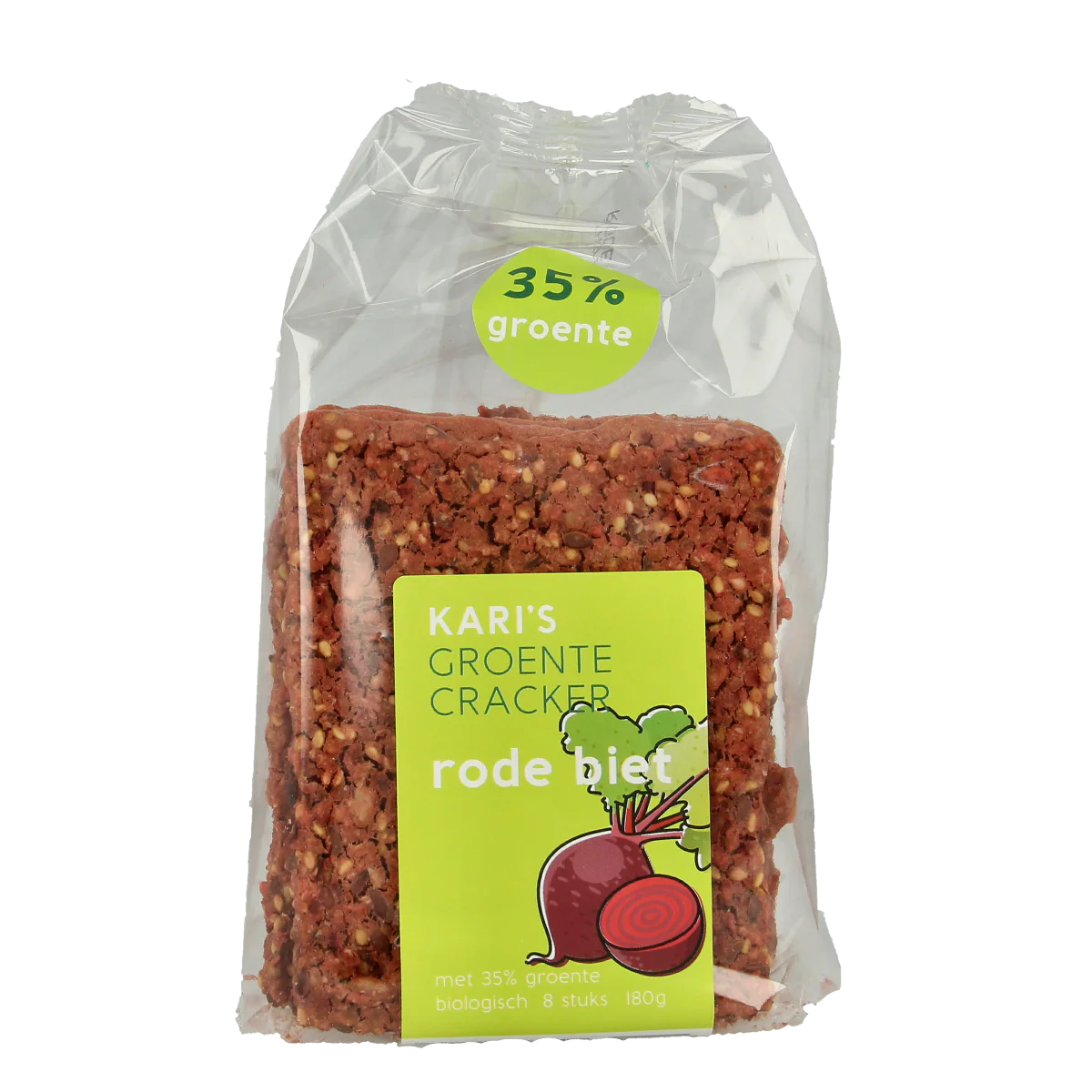 Kari’s Crackers  Groentecracker rode biet bio 180.00 Gram