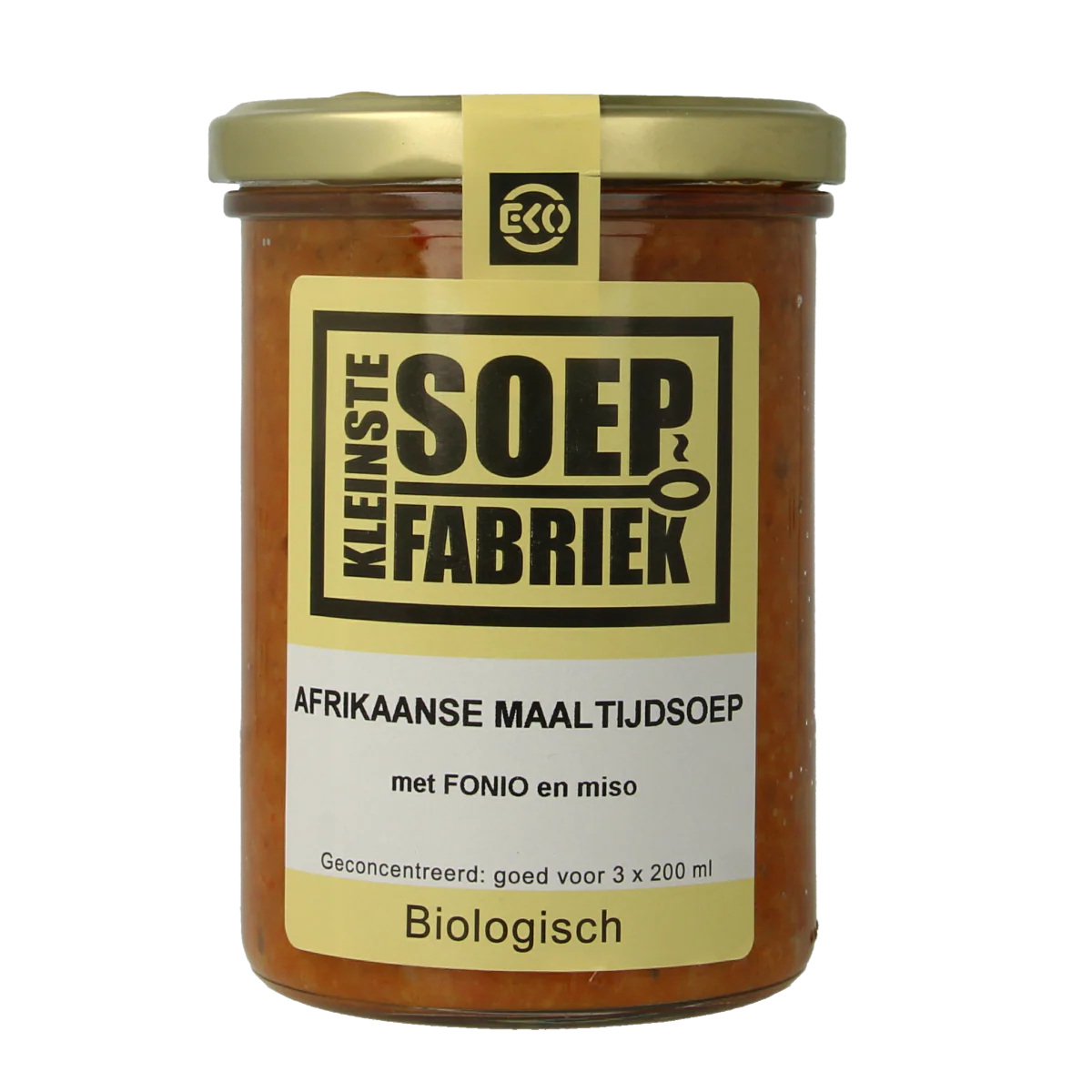 Kleinstesoepfabriek Afrikaanse maaltijdsoep met fonio en miso bio 400.00 Milliliter