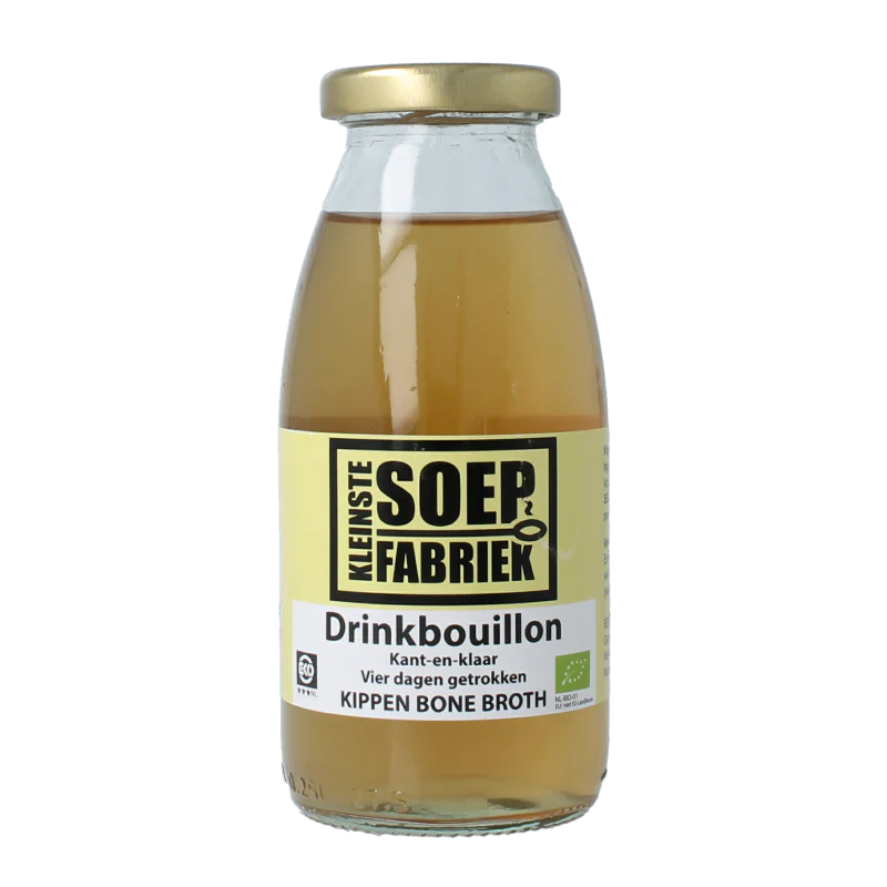 Kleinstesoepfabriek Drinkbouillon kip bio 245 Milliliter