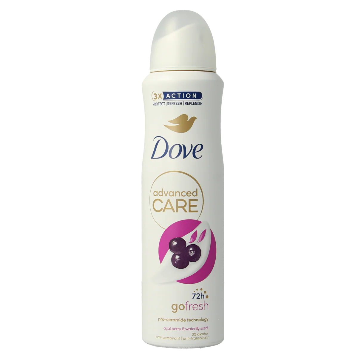 Dove Deodorant spray advanced acai & waterlily 150.00 Milliliter