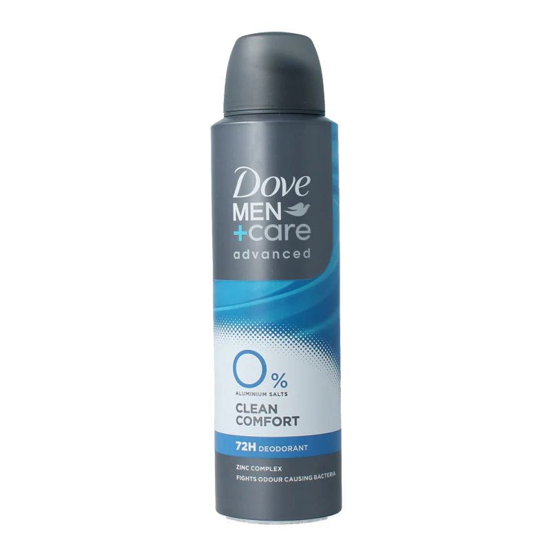 Dove Deodorant spray men+ care clean comfort 0% 150 Milliliter