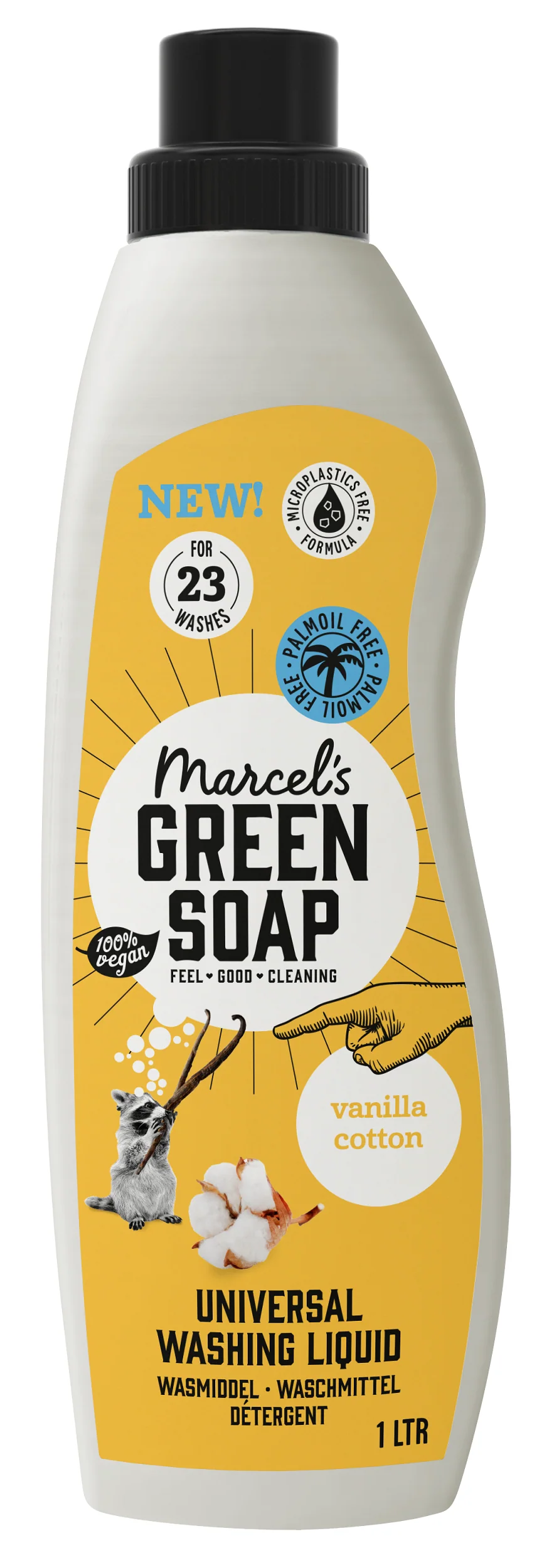 Marcel’s Green Soap Wasmiddel universeel vanille & katoen 1.00 Liter