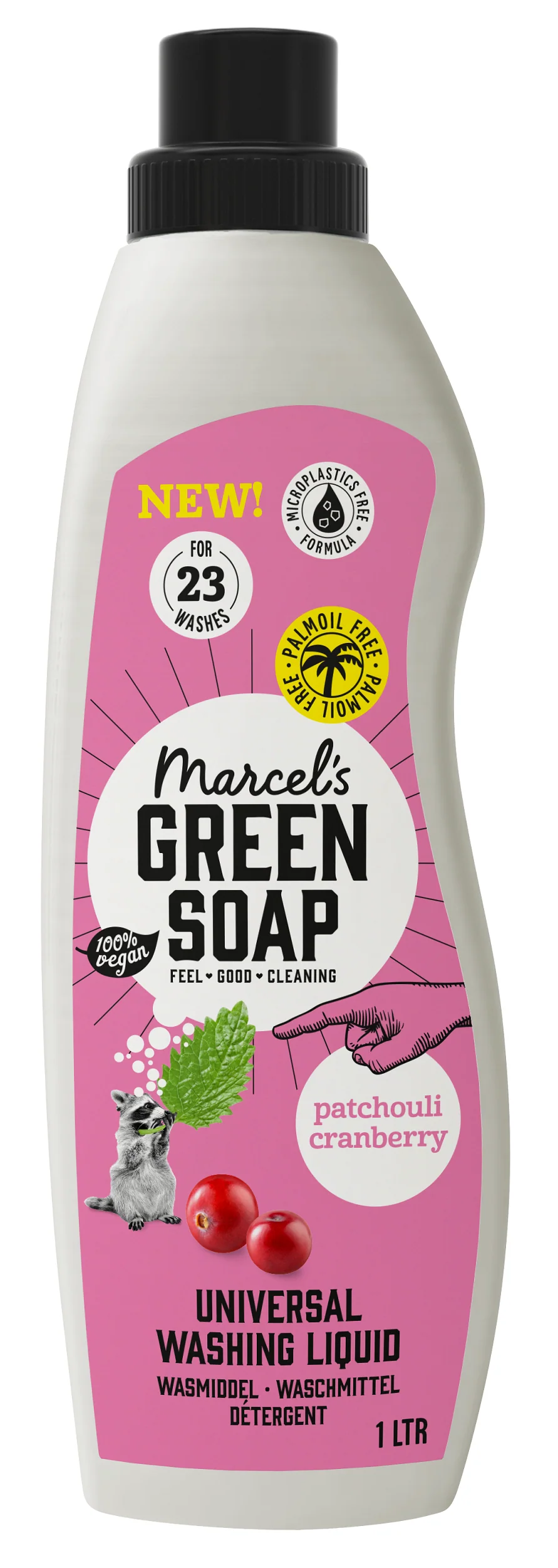 Marcel’s Green Soap Wasmiddel universeel patchouli & cranberry 1.00 Liter