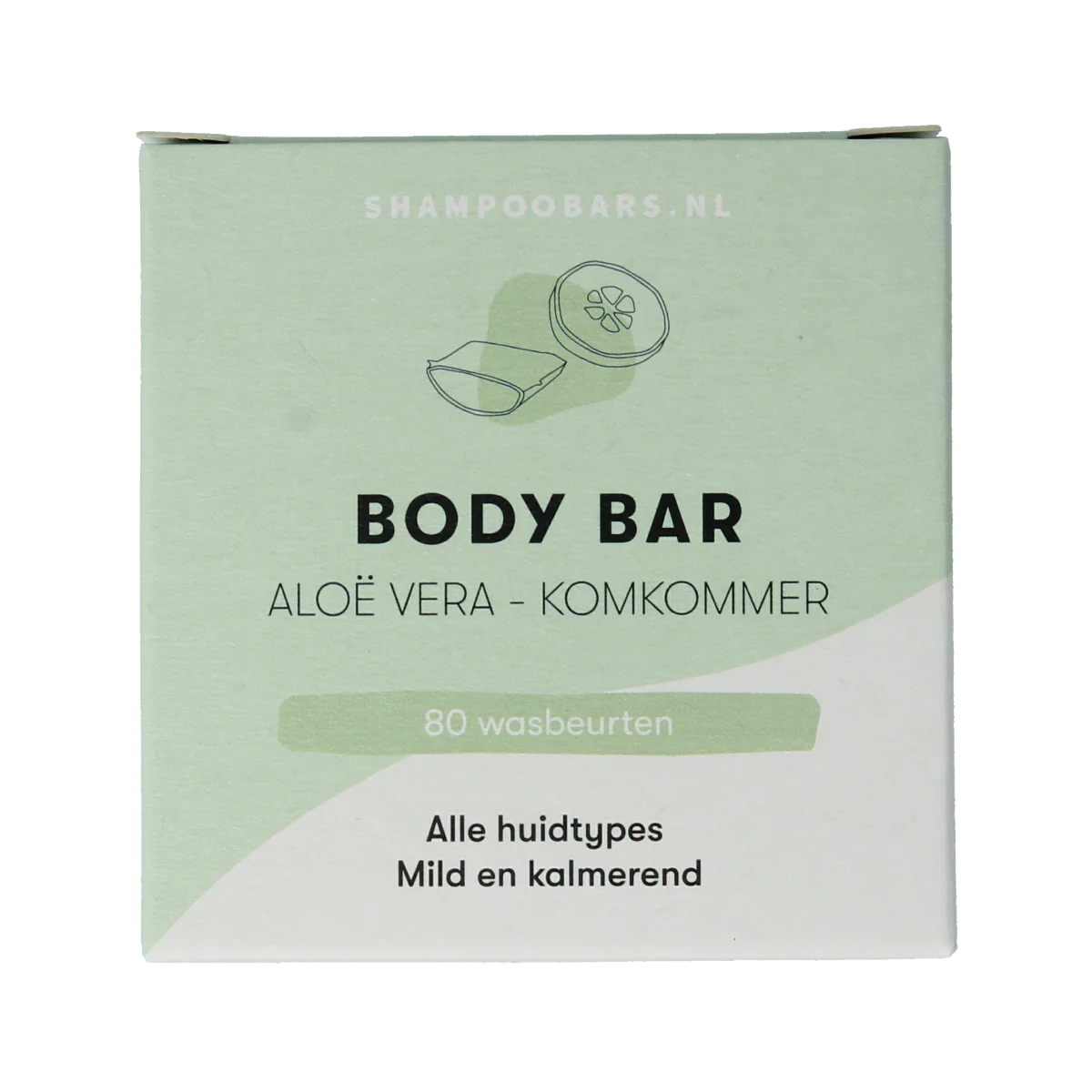 Shampoobars Body bar aloe vera & komkommer 60.00 Gram