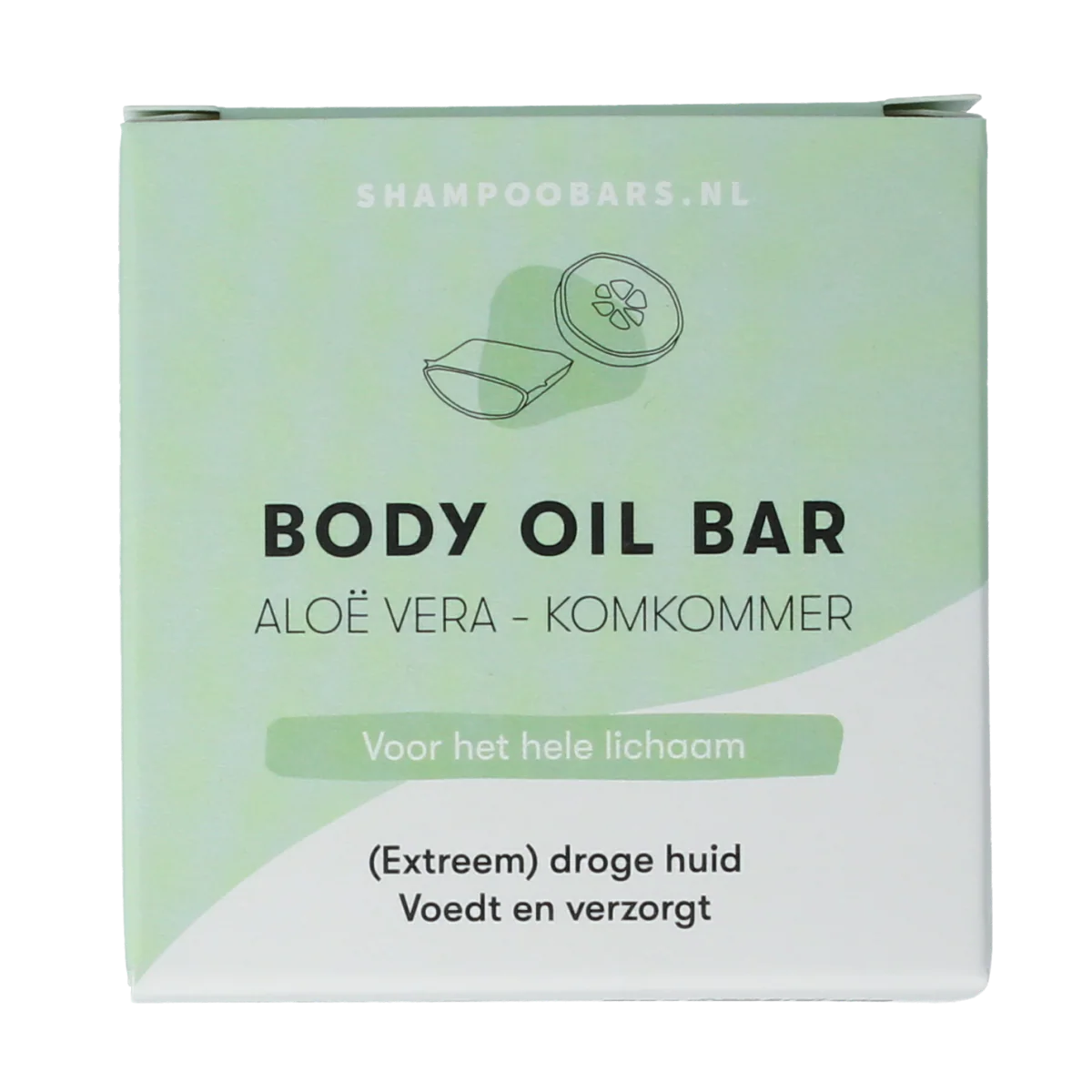 Shampoobars Body oil bar aloe vera & komkommer 45.00 Gram