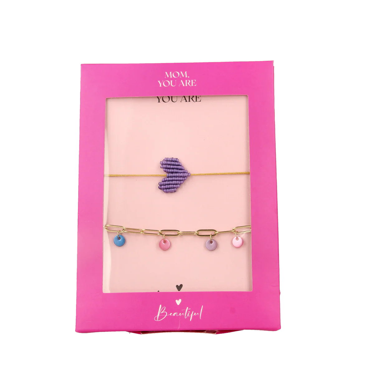 Dream the Label Cadeauset armband paars en goud 2.00 Stuks