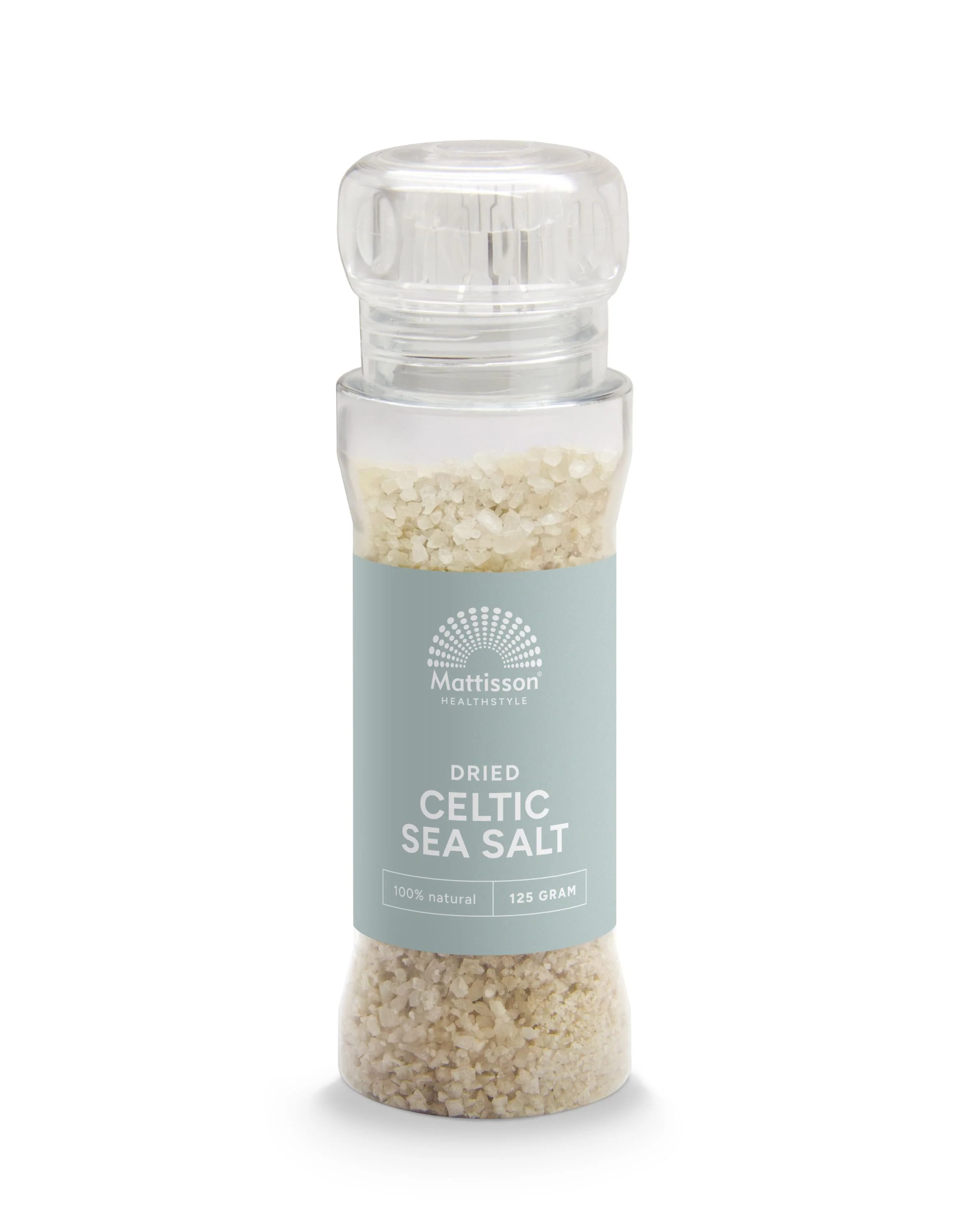 Mattisson Keltisch zeezout celtic sea salt gedroogd molen 125.00 Gram