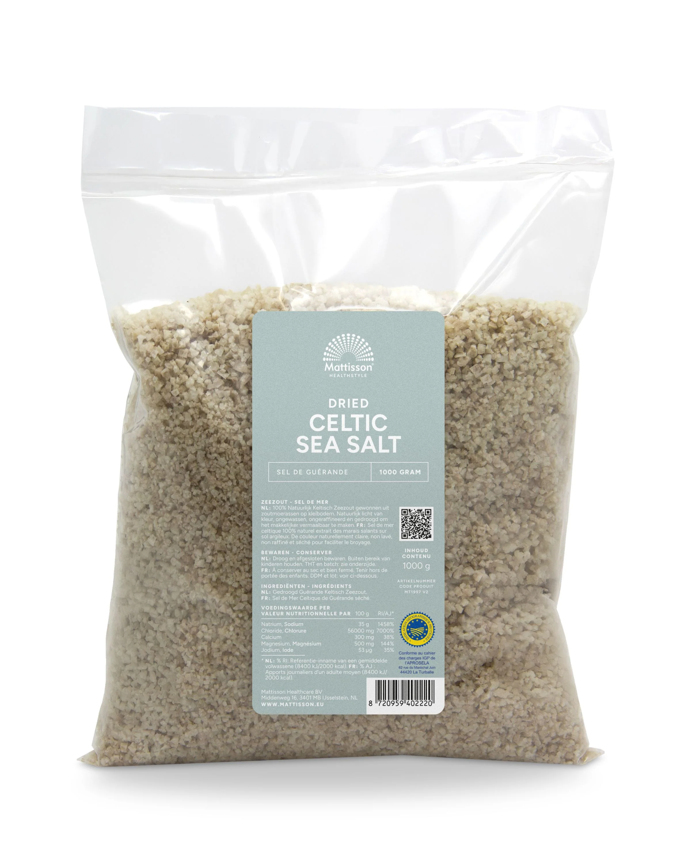 Mattisson Celtic sea salt gedroogd 1.00 Kilogram