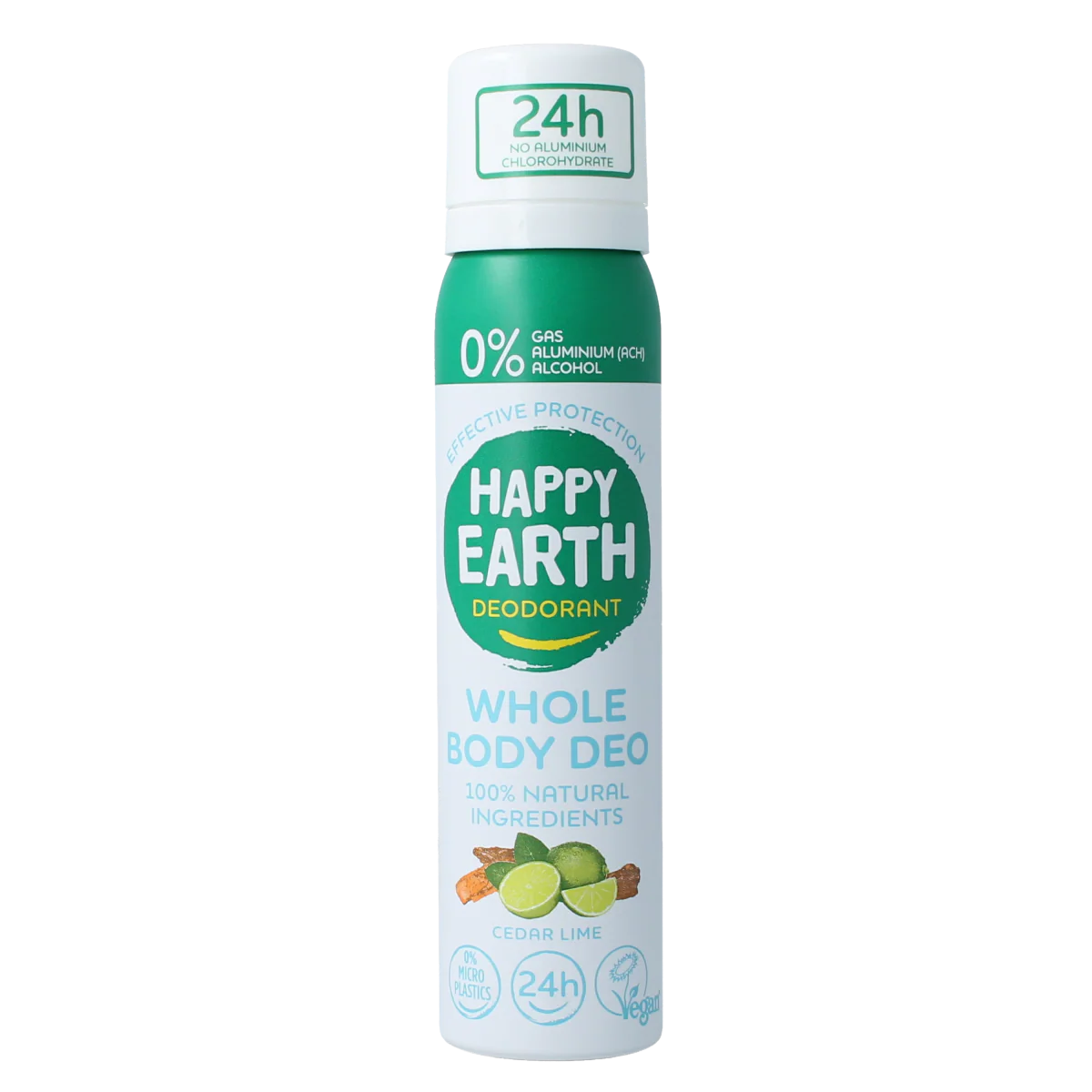 Happy Earth Deodorant bodyspray cedar lime 100.00 Milliliter