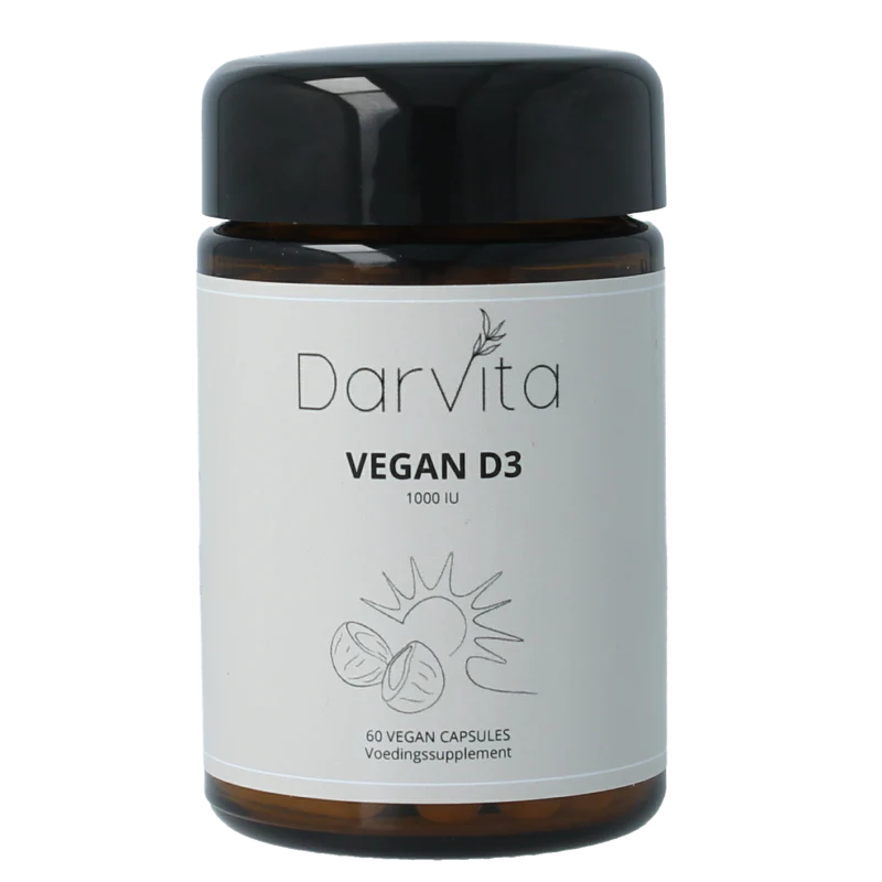 Darvita D3 1000 IU MCT-poeder (kokos) 60 Vegetarische capsules