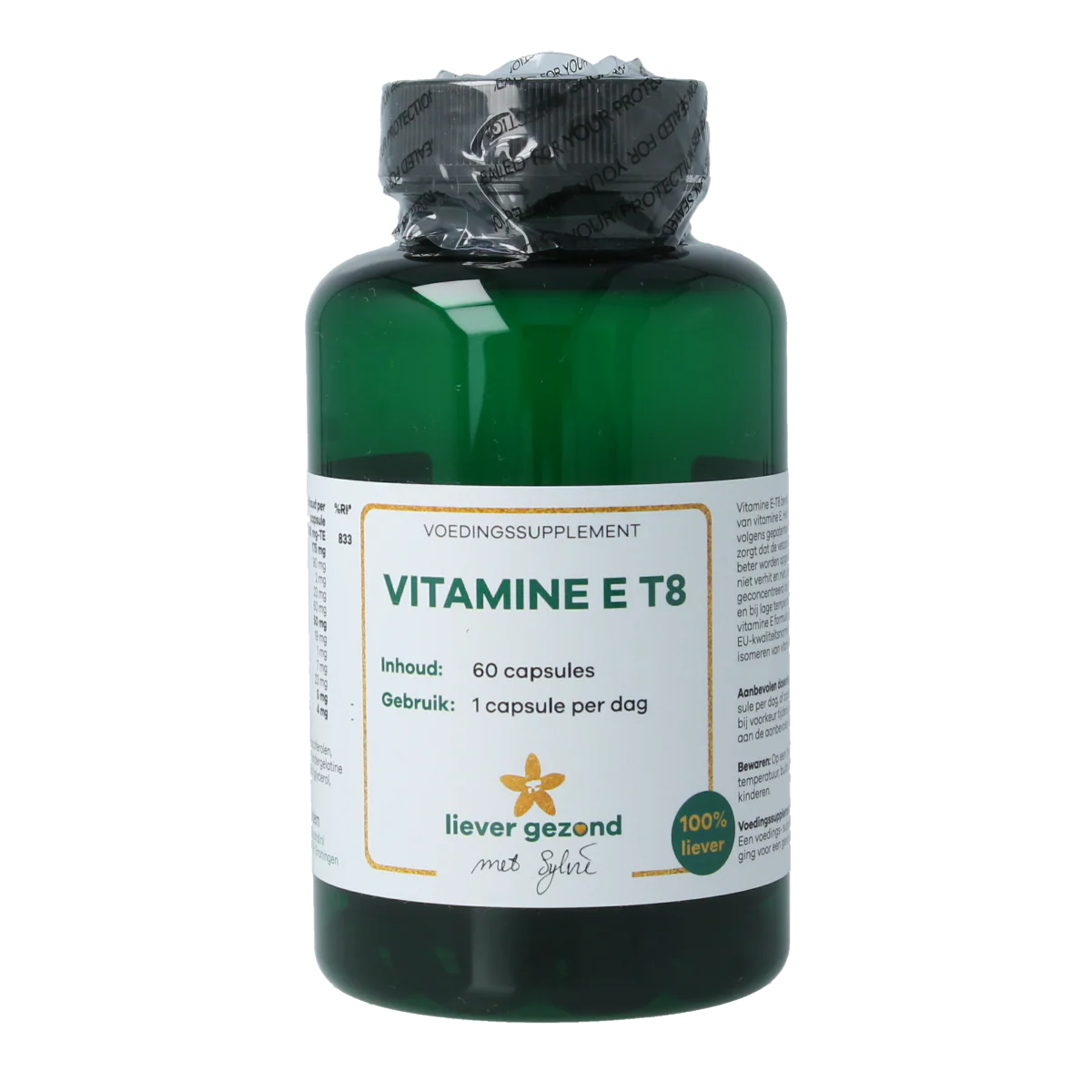 Liever Gezond Vitamine E T8 60.00 Vegetarische capsules