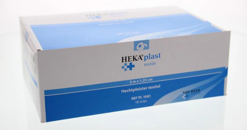 Hekaplast Hechtpleister textiel 5 x 1.25cm ring 18 Stuks