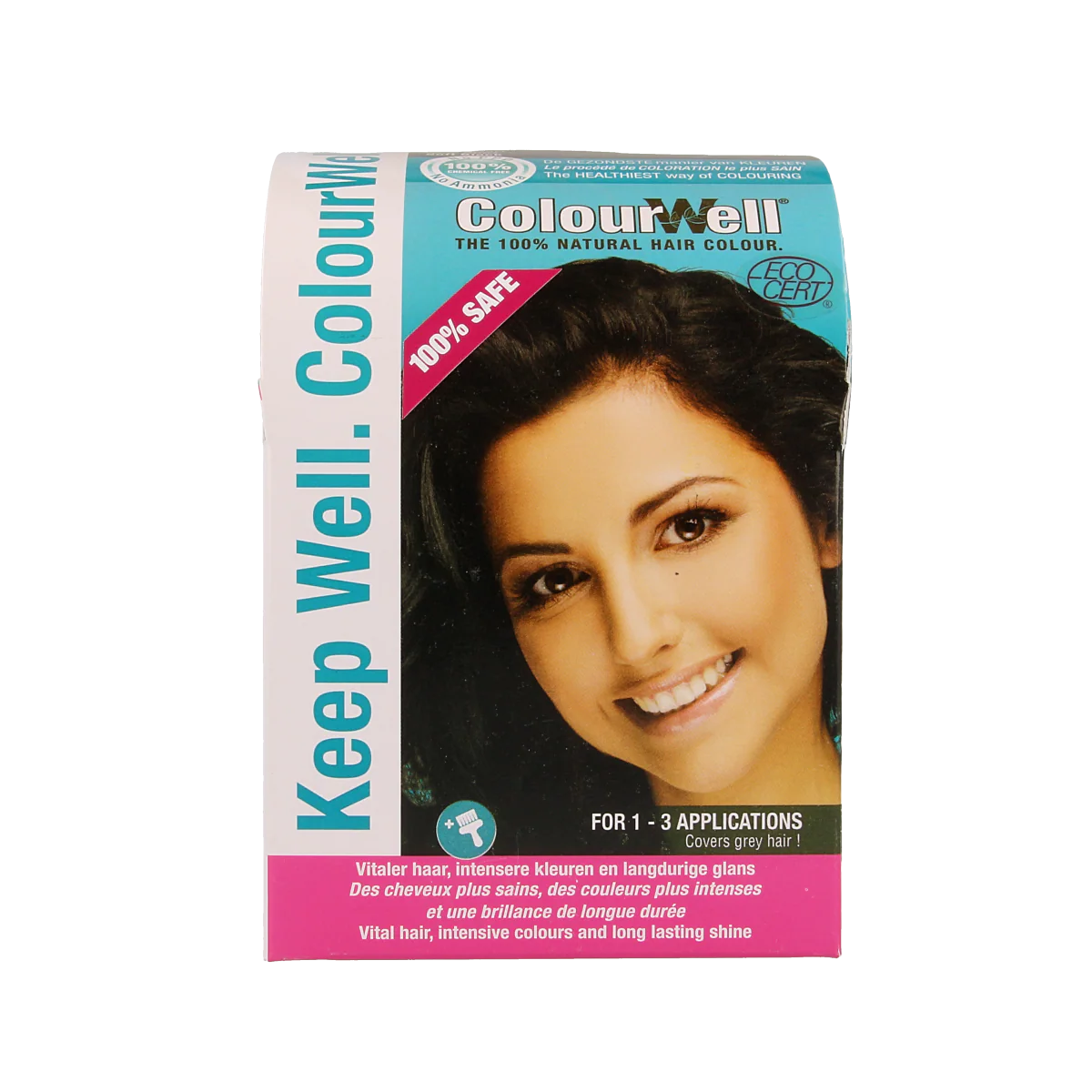 Colourwell 100% Natuurlijke haarkleuring mild zwart 100.00 Gram