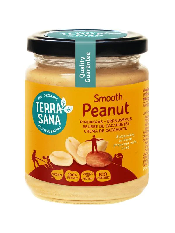 TerraSana Pindakaas fijn zonder zout bio 250.00 Gram
