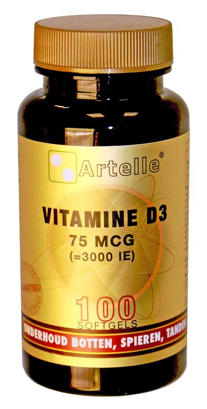 Artelle Vitamine D3 75mcg 100.00 Softgels