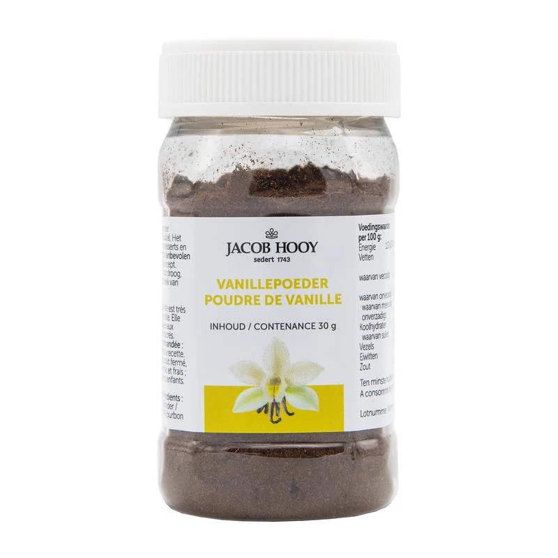 Jacob Hooy Vanille poeder bourbon 100% 30.00 Gram