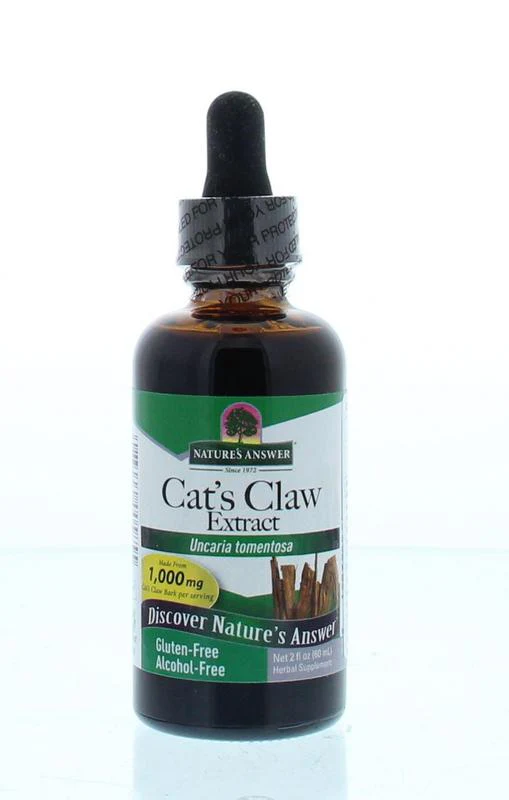 Natures Answer Cat’s claw extract uncaria tomentosa alcoholvrij 60.00 Milliliter