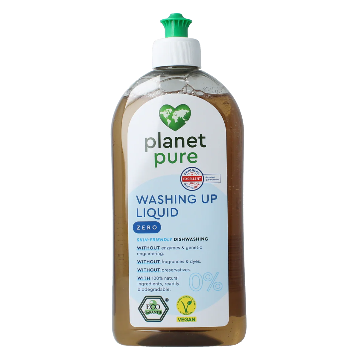 Planet Pure Afwasmiddel 0% zero 500.00 Milliliter