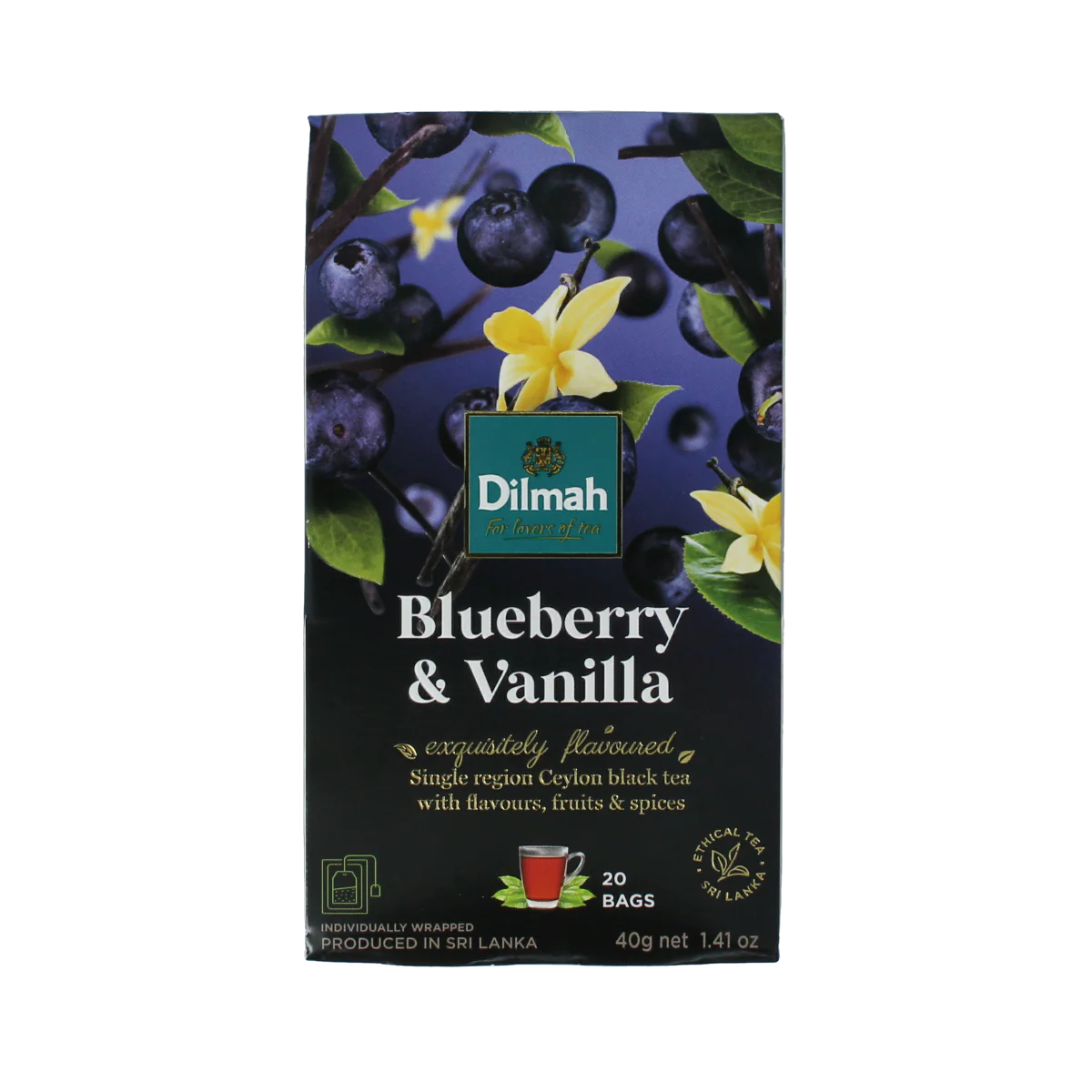 Dilmah Blueberry & vanilla fun tea 20.00 Zakjes