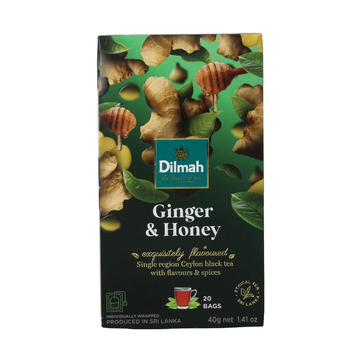 Dilmah Ginger & honey fun tea 20.00 Zakjes