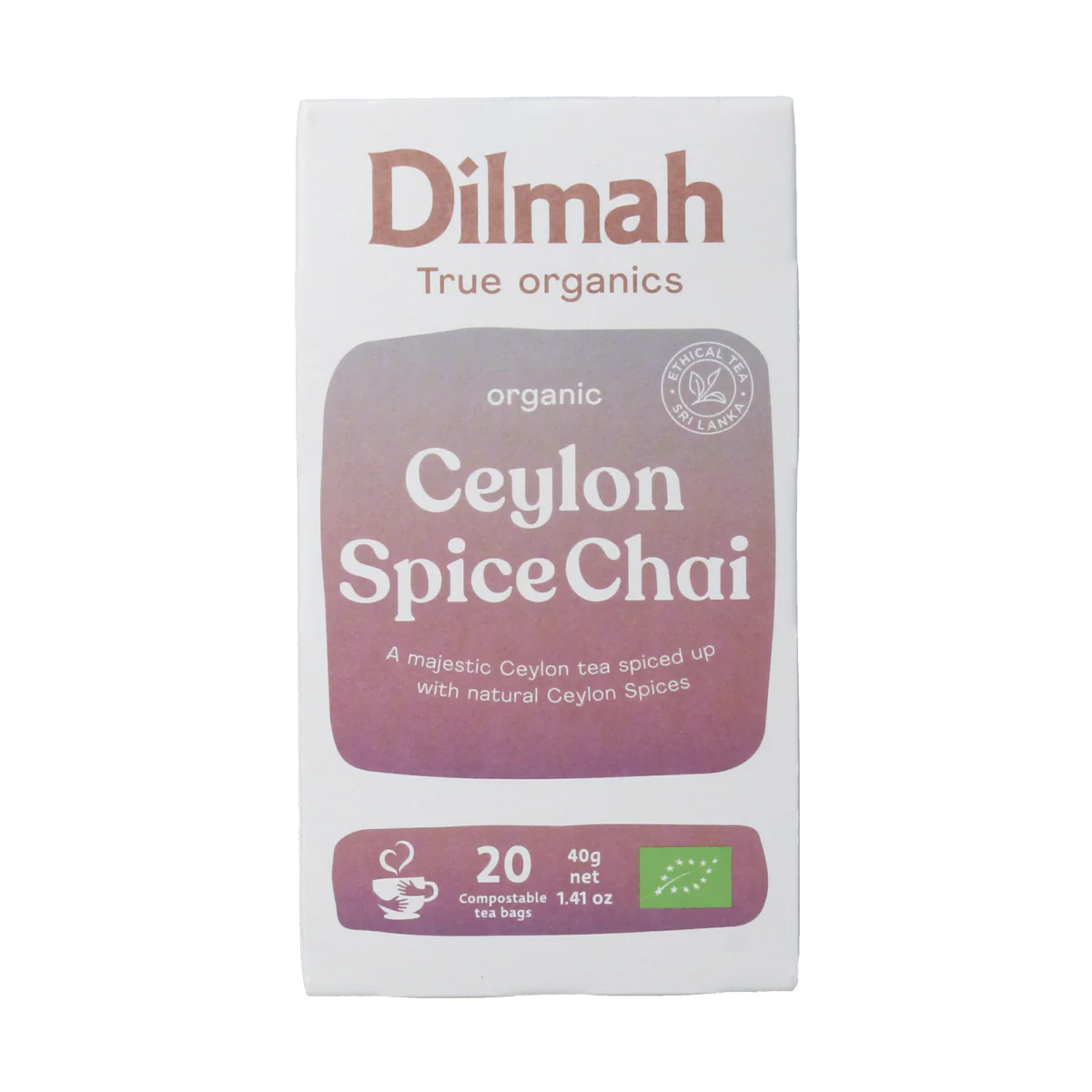 Dilmah Ceylon spice chai tea bio 20.00 Zakjes