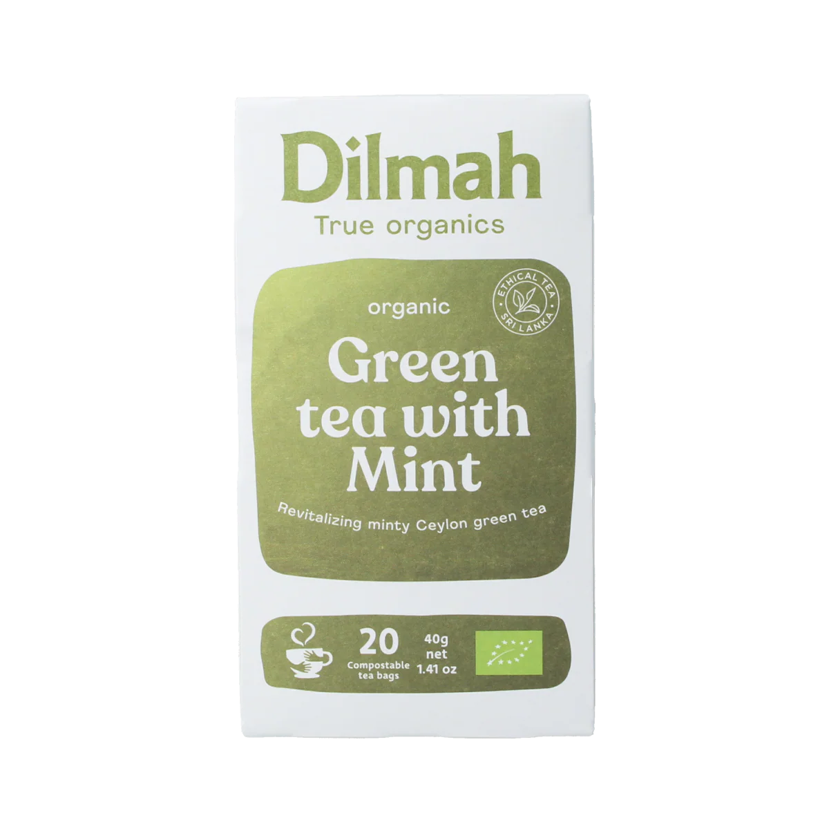 Dilmah Green tea with mint bio 20.00 Zakjes