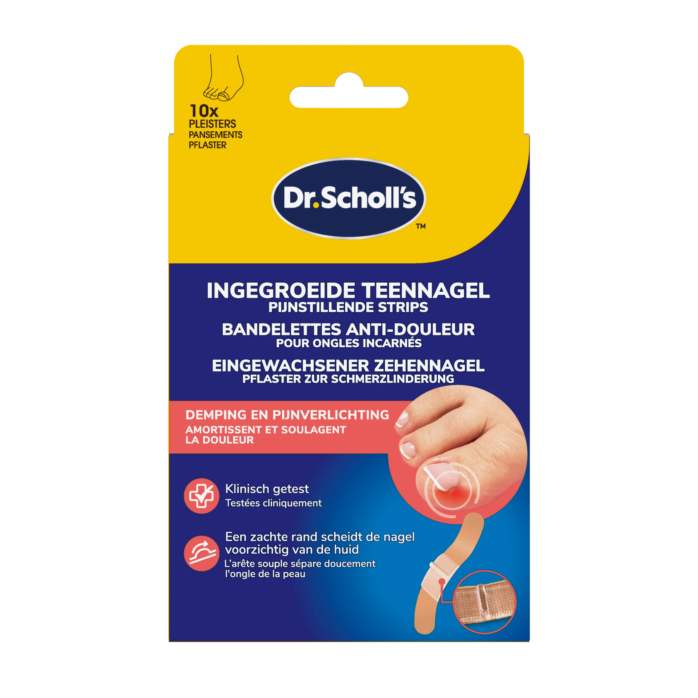 Dr. Scholl’s Ingegroeide teennagel pijnverlichtende strips 10.00 Stuks