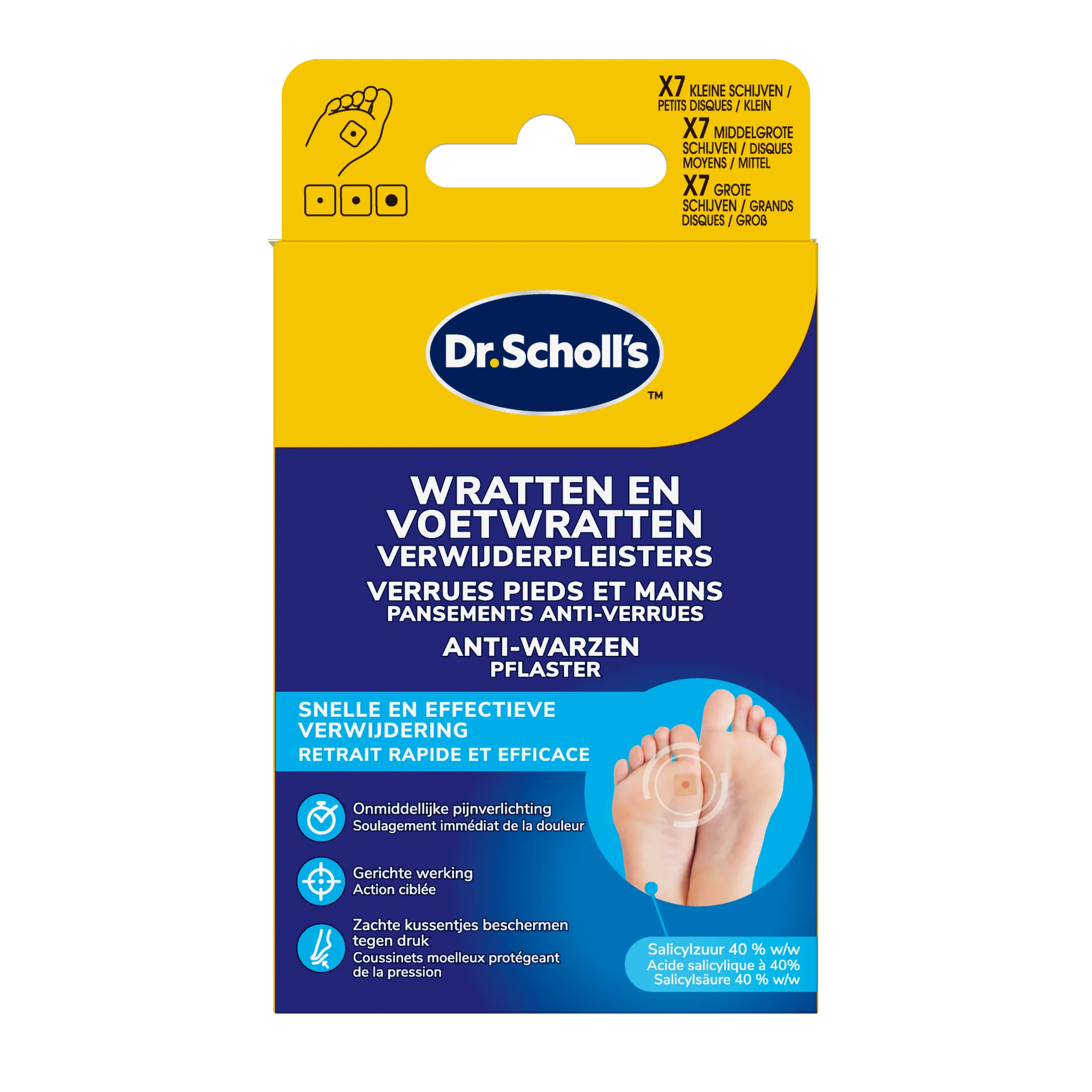 Dr. Scholl’s Wratten en voetwratten verwijderpleisters 21.00 Stuks