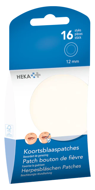 Heka Koortsblaaspatches 12mm 16.00 Stuks