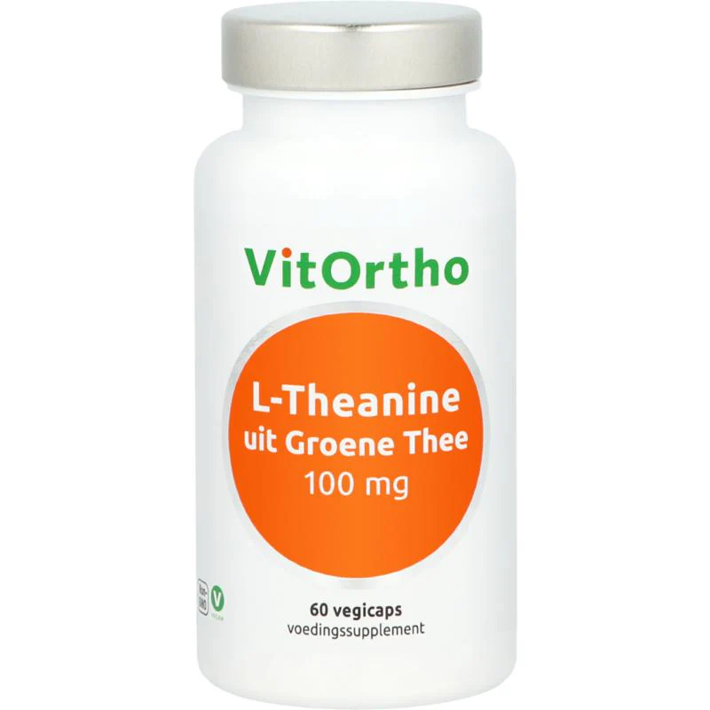 VitOrtho L-Theanine uit groene thee 100mg 60.00 Vegetarische capsules