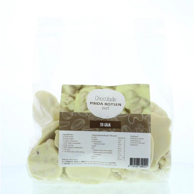 MijnNatuurwinkel Chocolade pindarotsen wit 750 Gram