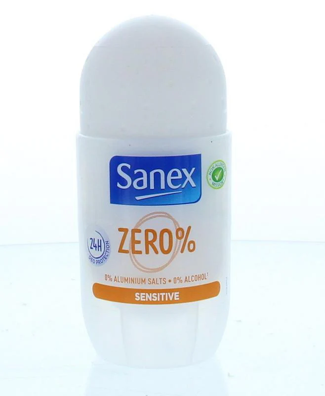 Sanex Deodorant roll-on zero% sensitive 50.00 Milliliter