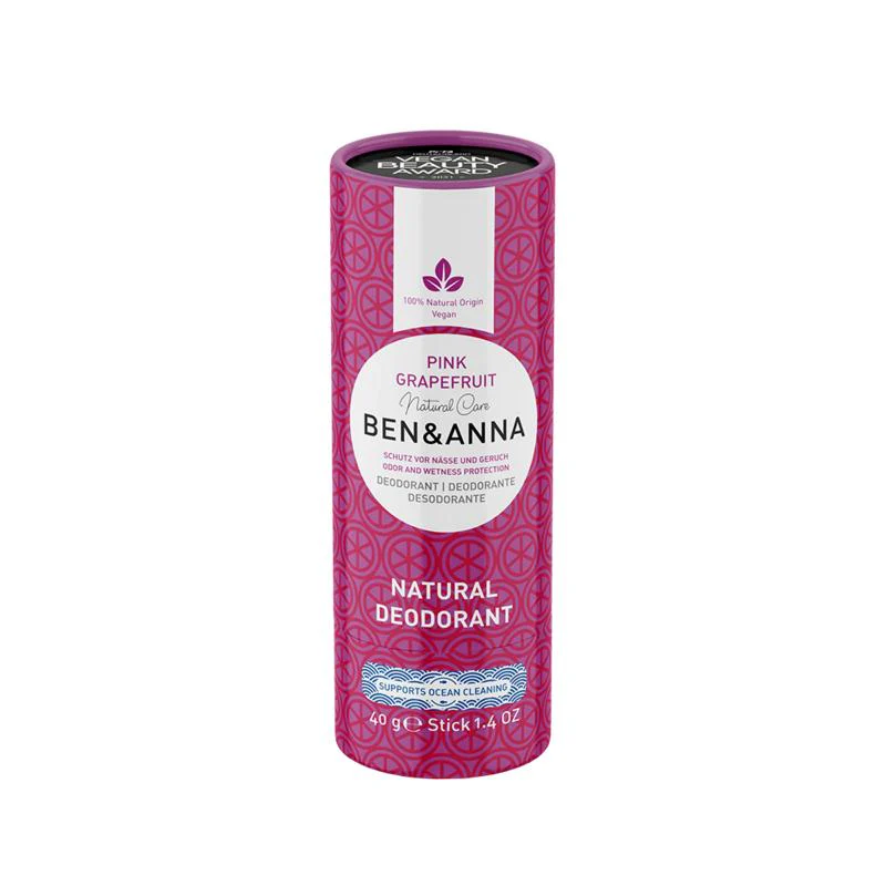 Ben & Anna Deodorant pink grapefruit papertube 40.00 Gram