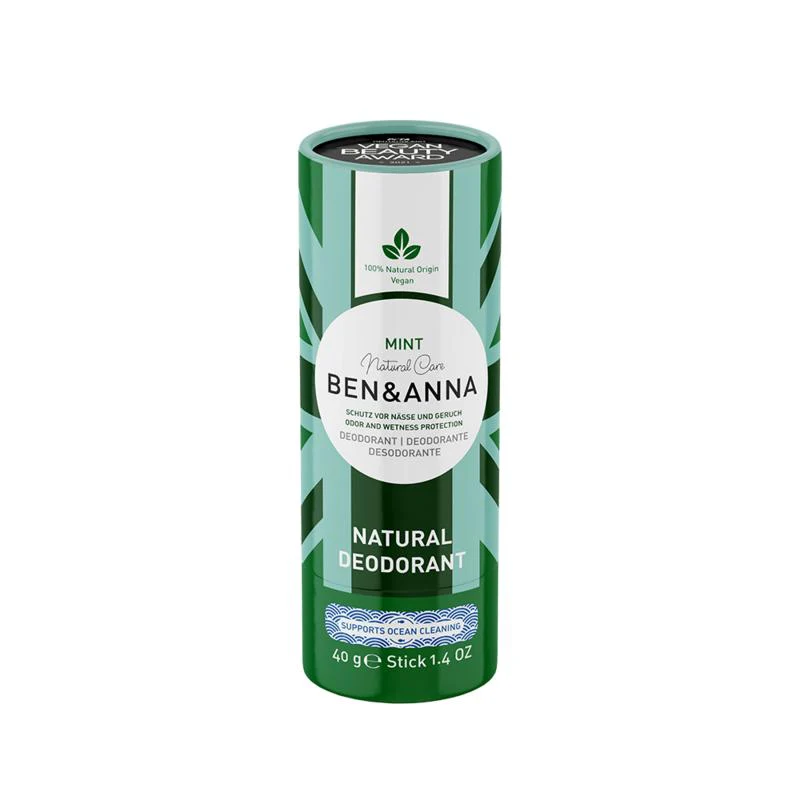 Ben & Anna Deodorant mint papertube 40.00 Gram