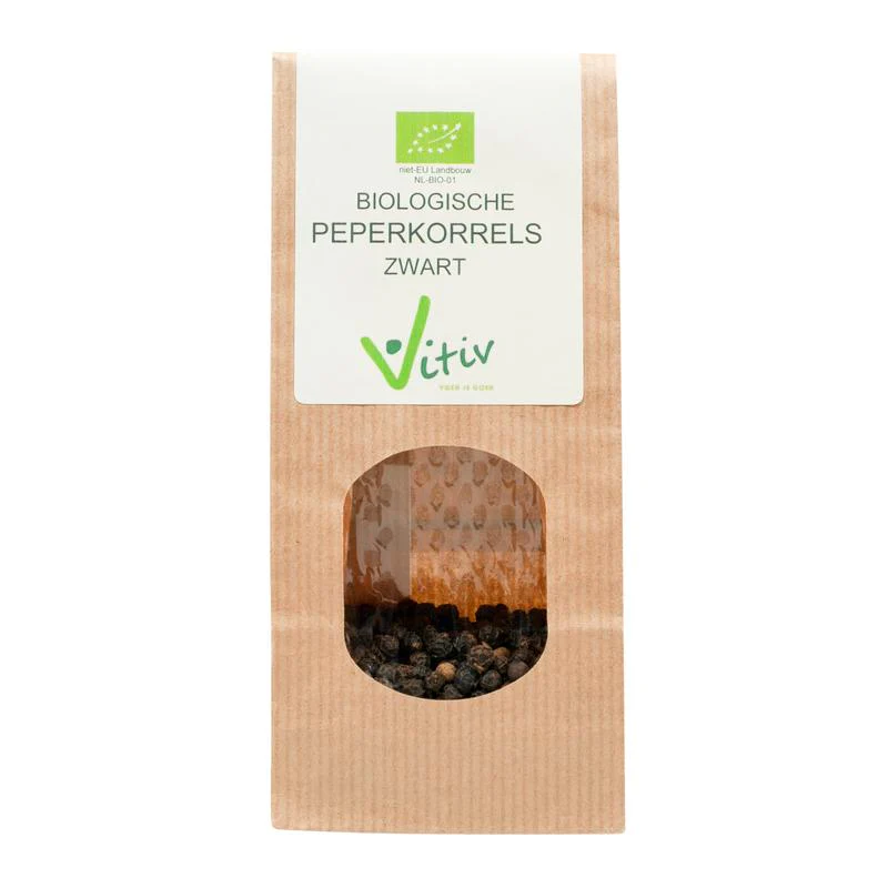 Vitiv Peperkorrels zwart bio 1 Kilogram