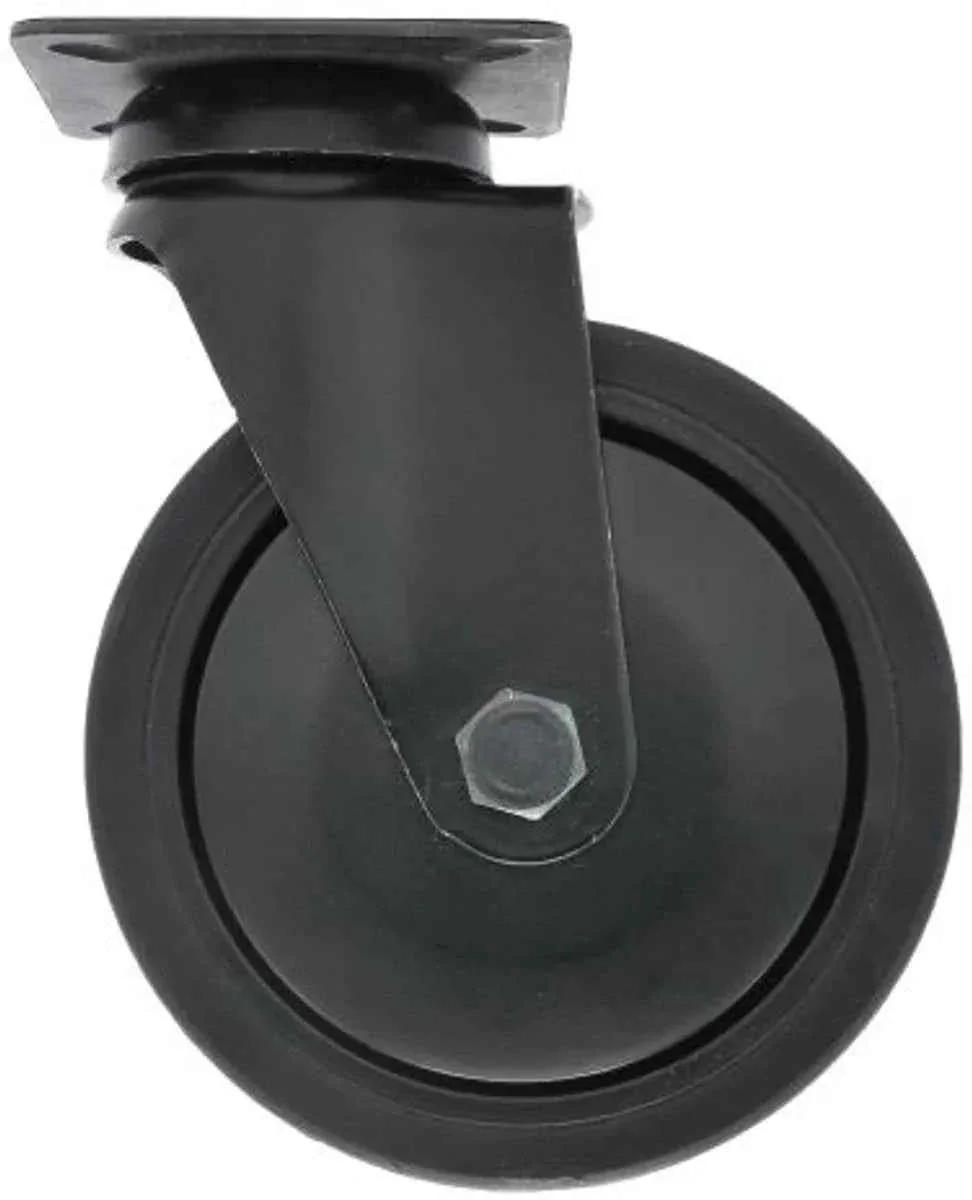 MacLean Zwenkwiel – Zwart – Rubber – Ø100mm – Draagvermogen 70KG