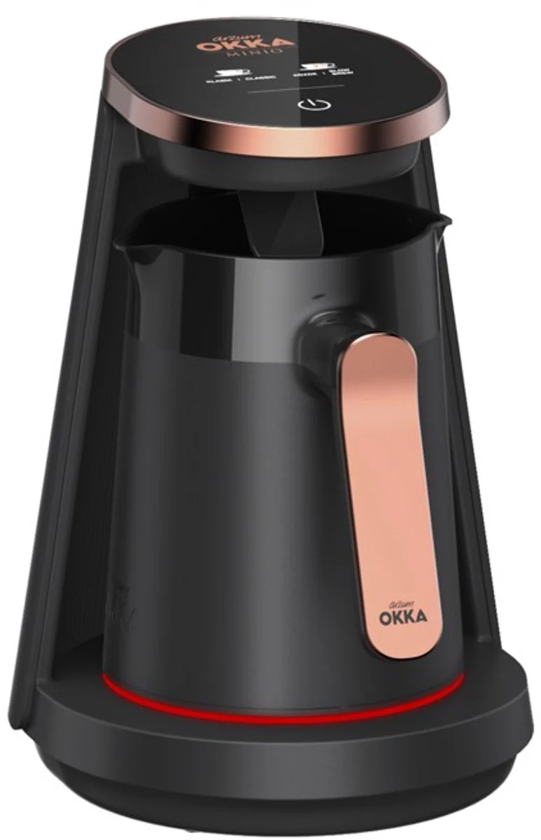 Arzum OKKA New Minio Jet 2 – Turks Koffiezetapparaat – Zwart/Koper – Dubbelzijdige Koffiepot – 1-4 kopjes – 400W