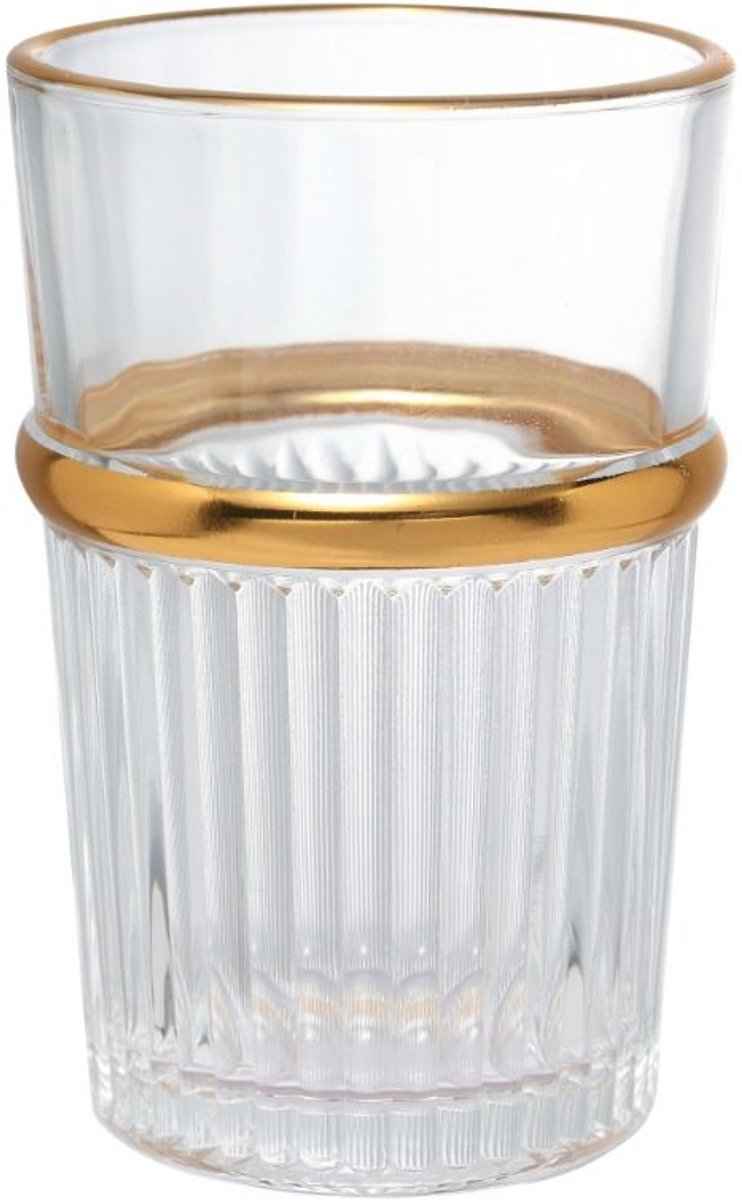 Bricard Fariza Glazenset – Goud – 12-delig – 200ml – Marokkaanse Theeglazen