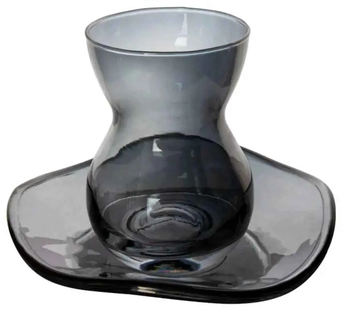 Cinar Turkse Theeglazen – 12-delig – Grijs – 160ml