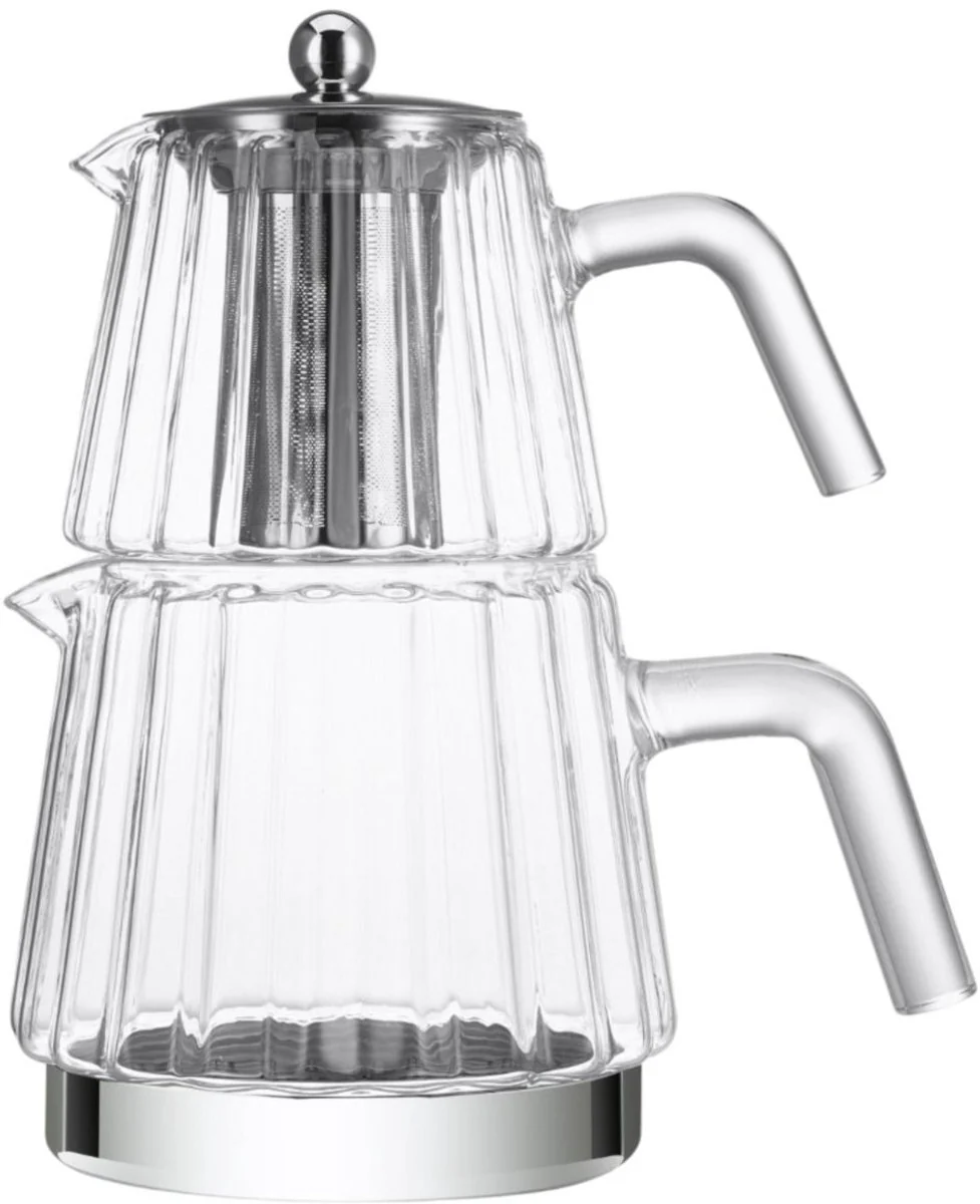 Ferveo Velda – Glazen Theepot Set – 1,0/2,0L – Inductie – Turkse Theepot